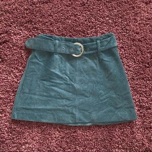 Zara Retro Blue Mini Skirt